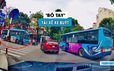 Phẫn nộ xe buýt lấn làn, dừng đèn đỏ kiểu ‘không giống ai’