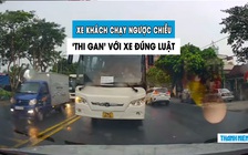 Xe khách vượt ẩu còn cố chấp, ‘thi gan’ với xe chạy đúng luật