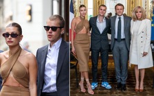 Vợ chồng Justin Bieber diện kiến Tổng thống Pháp, trang phục nhanh chóng gây tranh cãi