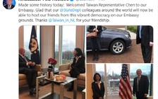 Mỹ lần đầu tiếp đại diện Đài Loan tại sứ quán, bất chấp Trung Quốc cảnh báo