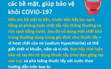 Phòng dịch COVID-19: Cách vệ sinh, khử khuẩn tại nhà như thế nào?