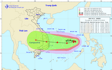 Dự báo thời tiết hôm nay 7.11.2019: Bão số 6 giật cấp 11