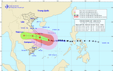 Bão số 9 sẽ đổ bộ từ Đà Nẵng đến Phú Yên vào sáng 28.10