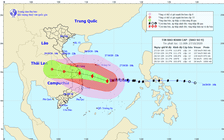 Bão số 9 cách đảo Song Tử Tây 220 km, giật cấp 17