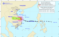 Tâm bão số 9 ở Quảng Nam, Quảng Ngãi, giật cấp 12, mưa lớn nhiều nơi