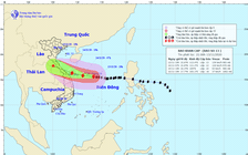 Bão số 13 mạnh thêm 1 cấp, gây gió giật cấp 16