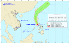Bão Choi-wan ở miền trung Philippines đổi hướng vào Biển Đông