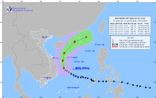 Bão số 9: Dự báo ngày 20.12, tâm bão ngay trên quần đảo Hoàng Sa