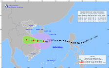 Bão Noru cách Đà Nẵng - Quảng Ngãi 210 km, gây gió giật cấp 17