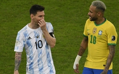 Messi và Neymar chạy nước rút trước trận derby Nam Mỹ