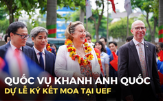 Quốc vụ khanh Vương quốc Anh dự lễ khai giảng các chương trình cử nhân quốc tế tại UEF