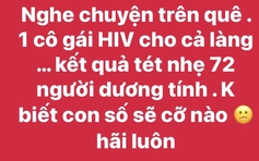 Công an thông tin vụ tin đồn 'cô gái nhiễm HIV lây cho nhiều người'