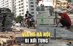 Hà Nội ngổn ngang, vỉa hè bị xới tung dịp cuối năm: Người dân nói gì?