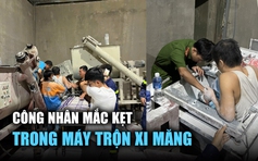 Giải cứu công nhân kẹt trong máy trộn bột xi măng ở Đồng Nai