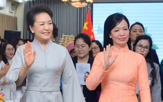 Phu nhân Tổng Bí thư, Chủ tịch nước Trung Quốc thăm ĐH Quốc gia Hà Nội