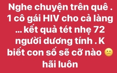 Xử phạt 2 người tung tin 'cô gái nhiễm HIV lây cho nhiều người'