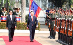 Chủ tịch nước Võ Văn Thưởng bắt đầu chuyến thăm chính thức Lào