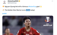 AFC đăng clip bàn thắng đẹp nhất của Quang Hải tại Asian Cup chúc mừng sinh nhật