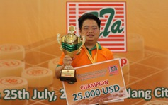 Đăng quang giải cờ tướng danh thủ quốc tế, kỳ thủ Trung Quốc nhận thưởng 25.000 USD