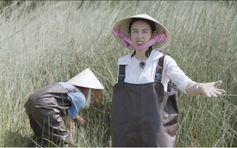 Hoa hậu Thùy Tiên thử làm nông, 'tuyệt vọng' vì quá vất vả