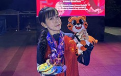 Châu Tuyết Vân cùng đội tuyển quyền taekwondo Việt Nam giành huy chương vàng tại Hàn Quốc