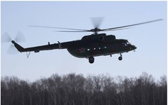 Trực thăng Mi-8 của Nga bốc cháy sau khi rơi lúc bay huấn luyện