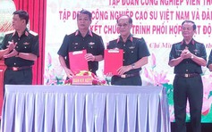 VRG bàn giao 6 ha đất cao su cho Quân khu 7 làm trường bắn, thao trường