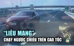 Tài xế ô tô 'liều mạng' chạy ngược chiều trên cao tốc Mỹ Thuận - Cần Thơ