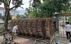 Độc đáo mô hình bờ xe nước 9 bánh ở lễ hội 'Sắc quê Quảng Ngãi'