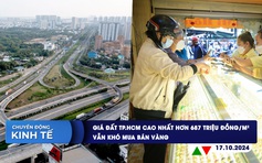 CHUYỂN ĐỘNG KINH TẾ ngày 17.10: Giá đất TP.HCM cao nhất hơn 687 triệu đồng/m2 | Vẫn khó mua bán vàng