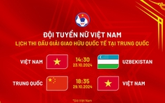 Lịch thi đấu mới nhất: Đội tuyển nữ Việt Nam gặp chủ nhà Trung Quốc, Uzbekistan