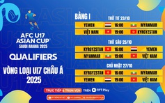 Lịch thi đấu U.17 Việt Nam - Kyrgyzstan hôm nay: Chiến thắng ngày ra quân