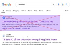 Giả mạo web Zalo để cài cắm link độc hại tại Việt Nam