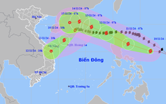 Miền Trung mưa lớn, bão đôi hoạt động ra sao trên Biển Đông?