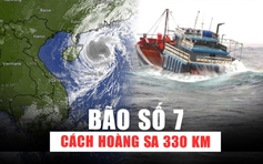 Bão số 7 (Yinxing) còn cách Hoàng Sa 330 km, mạnh cấp 13