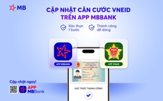 App MBBank hỗ trợ cập nhật căn cước công dân qua tài khoản VNeID