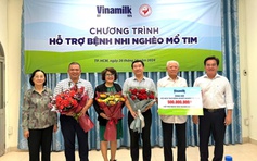 Vinamilk tài trợ 500 triệu đồng giúp trẻ em nghèo bị bệnh tim bẩm sinh