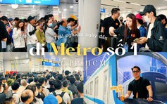 Trải nghiệm ngày đầu đi Metro số 1 ở TP.HCM: Xếp hàng 3 tiếng, càng trưa càng đông