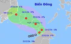 Áp thấp nhiệt đới mạnh lên trên Biển Đông, hướng thẳng Nam bộ, Tây nguyên