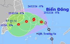 Áp thấp nhiệt đới hướng vào vùng biển Phú Yên, Bà Rịa - Vũng Tàu