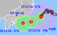Bão số 10 đi dọc vùng biển Trung bộ - Nam bộ, gây mưa lớn nhiều nơi