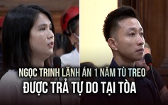 Ngọc Trinh lãnh án 1 năm tù treo, được trả tự do tại tòa