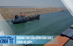 Giữa căng thẳng vận tải, doanh thu của kênh đào Suez giảm mạnh