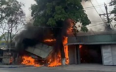 Cháy cửa hàng nệm bọc yên xe ở trung tâm Phú Quốc
