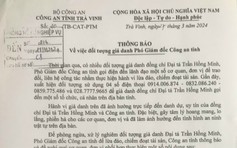 Cảnh báo nghi can lừa đảo giả danh Phó giám đốc Công an tỉnh Trà Vinh