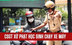 Học sinh chưa đủ tuổi điều khiển xe máy bỏ chạy khi thấy CSGT dừng kiểm tra