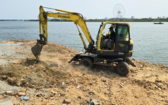 Đà Nẵng: Chính quyền yêu cầu xác minh bãi đất đá 'lạ' lấn sông Hàn