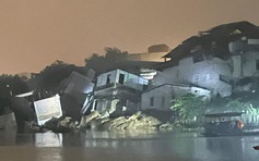 Vụ sông Cầu 'nuốt chửng' nhà dân: Thêm 5 nhà đổ xuống sông