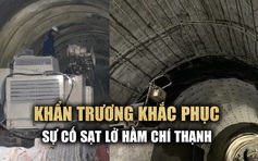 Khoan neo, phun bê tông khắc phục sự cố sạt lở tại hầm đường sắt Chí Thạnh