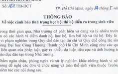 Trường ĐH cảnh báo nguy cơ buộc thôi học với sinh viên học và thi hộ